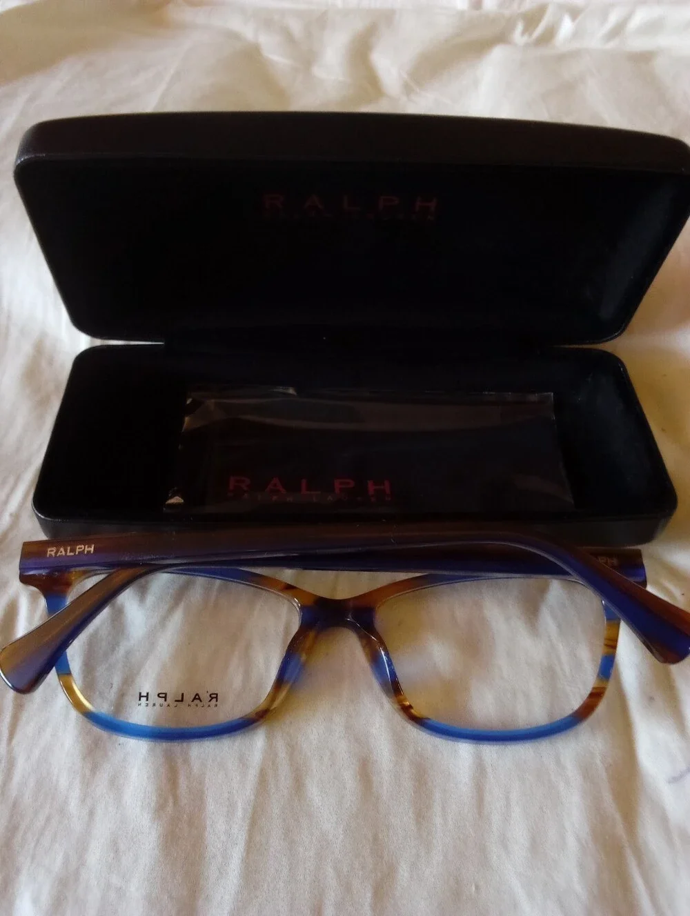 Ralph Lauren RA7133U 5987 Striped Brown Blue Eyeglasses 53mm
